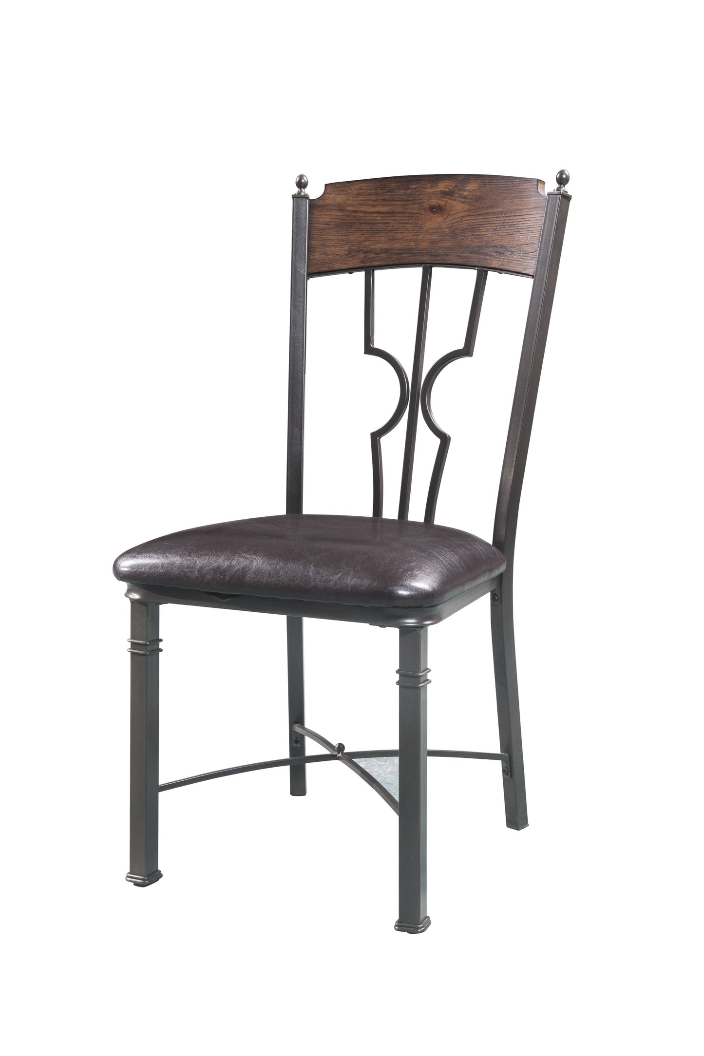 2Pc Espresso And Dark Bronze Side Chair By Homeroots | Dining Chairs | Modishstore