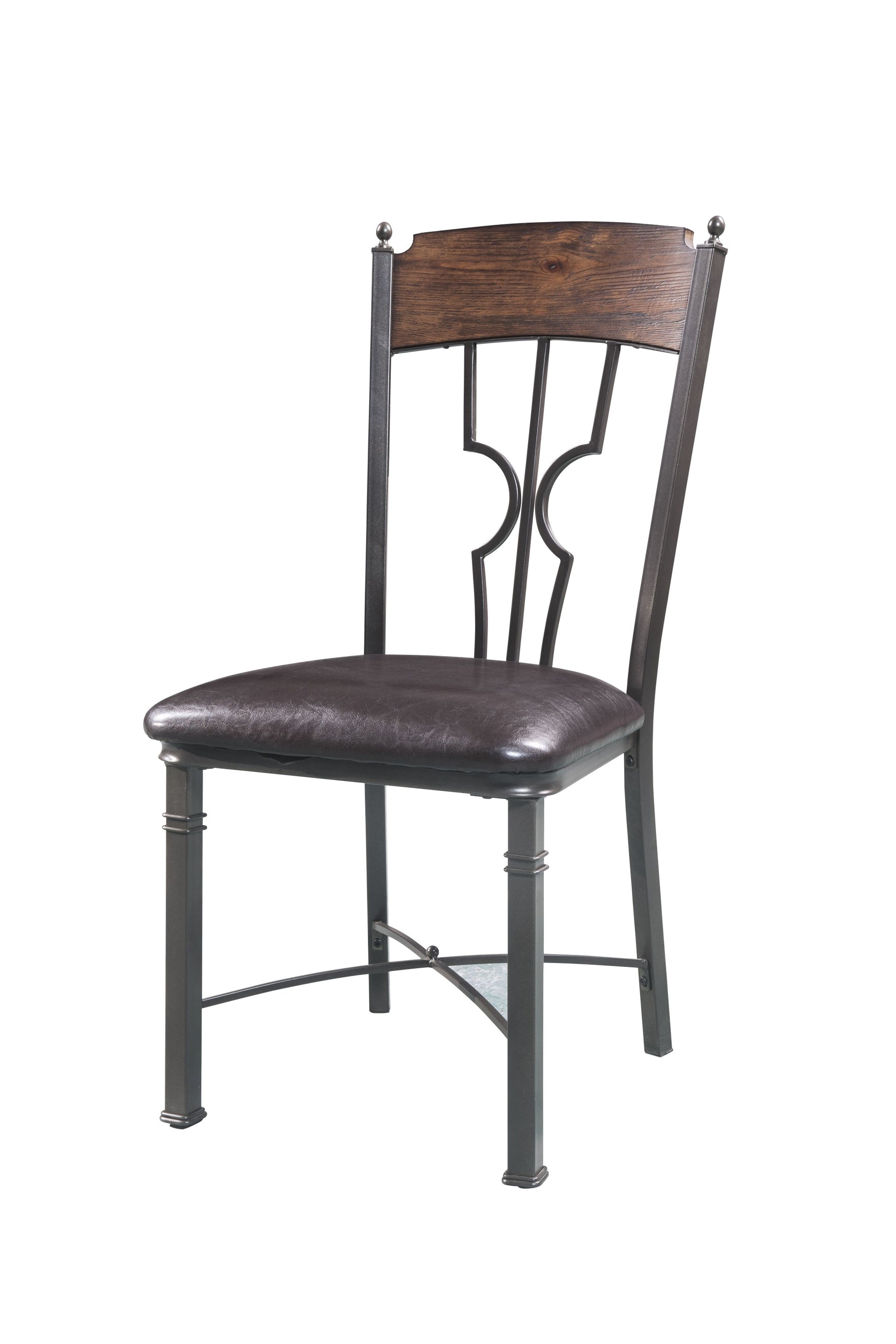 2Pc Espresso And Dark Bronze Side Chair By Homeroots | Dining Chairs | Modishstore - 2