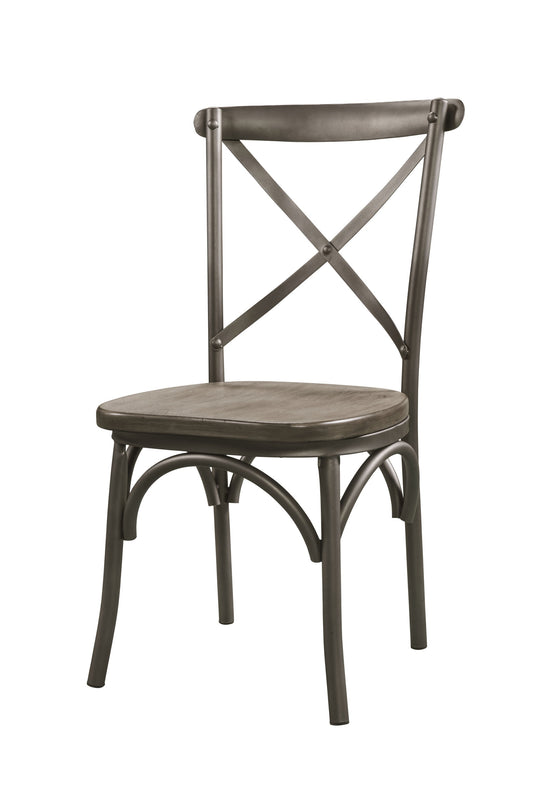 2Pc Gray Oak And Sandy Gray Side Chair By Homeroots | Dining Chairs | Modishstore