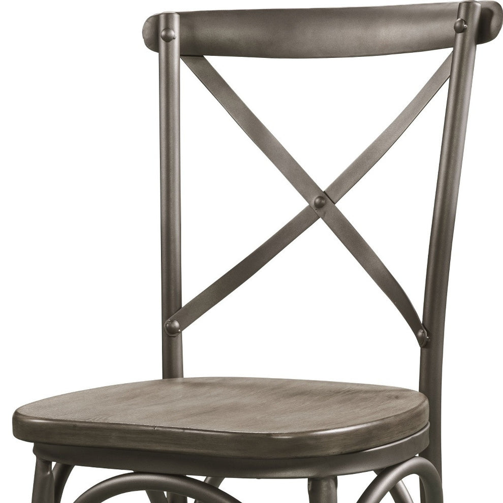 2Pc Gray Oak And Sandy Gray Side Chair By Homeroots | Dining Chairs | Modishstore - 3