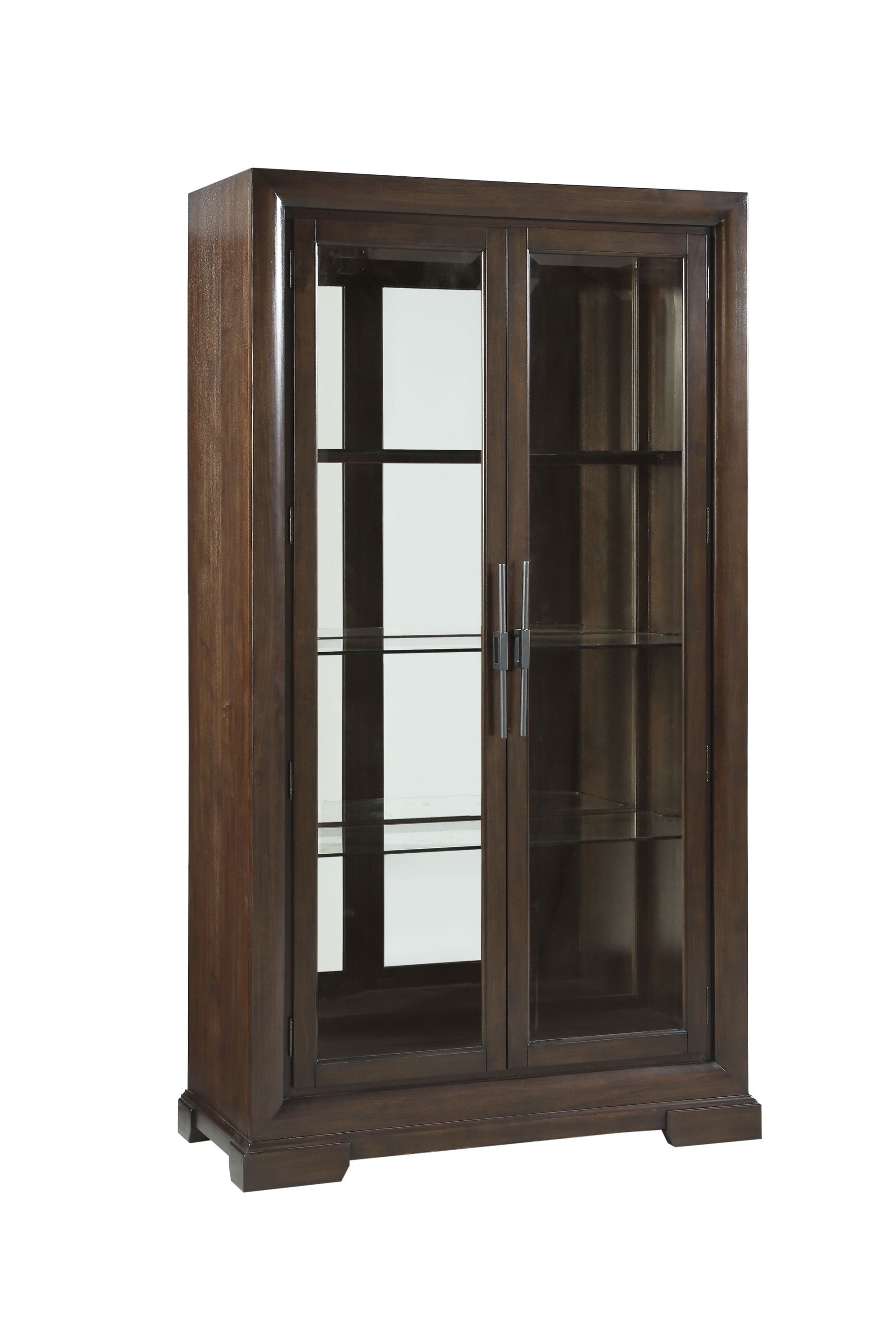 Tobacco Rectangular Display Cabinet By Homeroots | Cabinets | Modishstore - 3