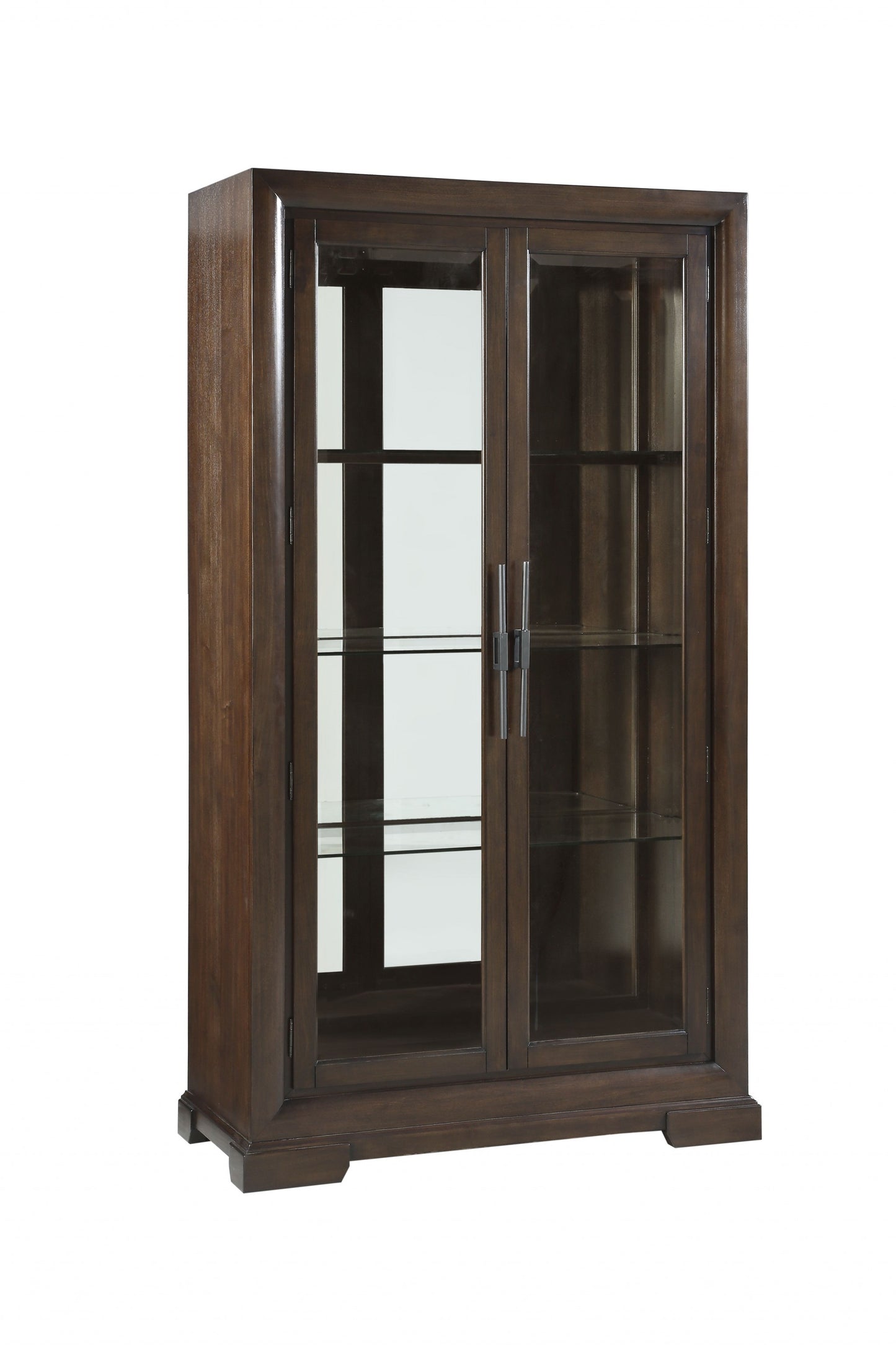 Tobacco Rectangular Display Cabinet By Homeroots | Cabinets | Modishstore - 4