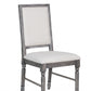 2Pc Light Cream Linen And Weathered Gray Side Chair By Homeroots | Dining Chairs | Modishstore