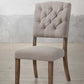 2Pc Cream Linen And Weathered Oak Side Chair By Homeroots | Dining Chairs | Modishstore