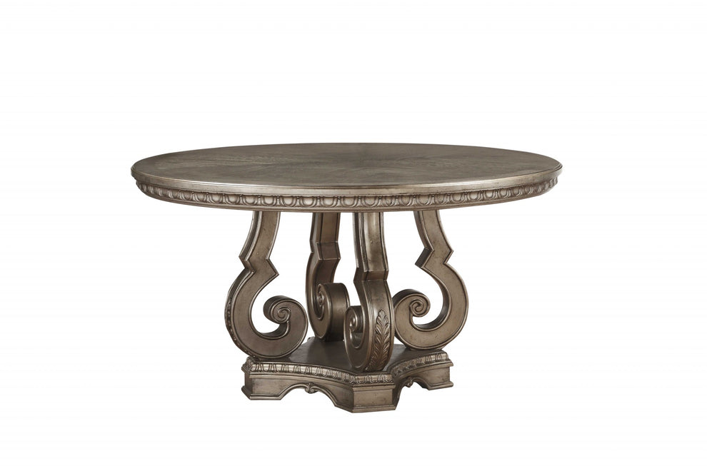 Antique Champagne Dining Table By Homeroots - 318904 | Dining Tables | Modishstore - 2