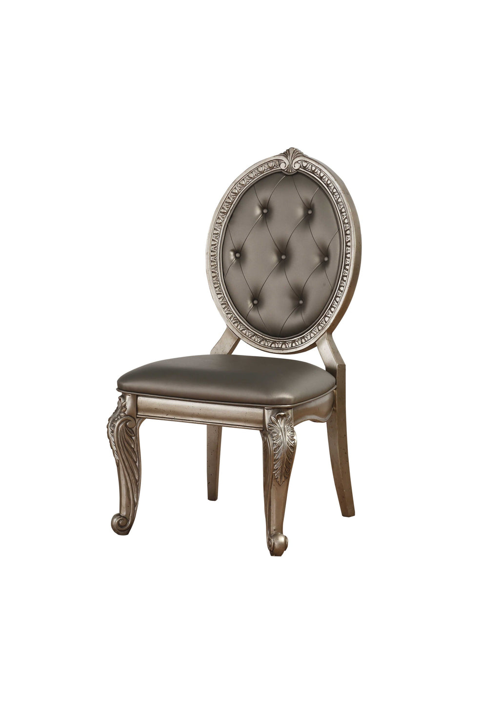 2Pc Antique Champagne Side Chair By Homeroots | Dining Chairs | Modishstore - 2