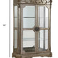 Antique Champagne Curio Cabinet By Homeroots | Cabinets | Modishstore - 3