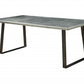 Aluminum And Gunmetal Dining Table By Homeroots | Dining Tables | Modishstore - 2