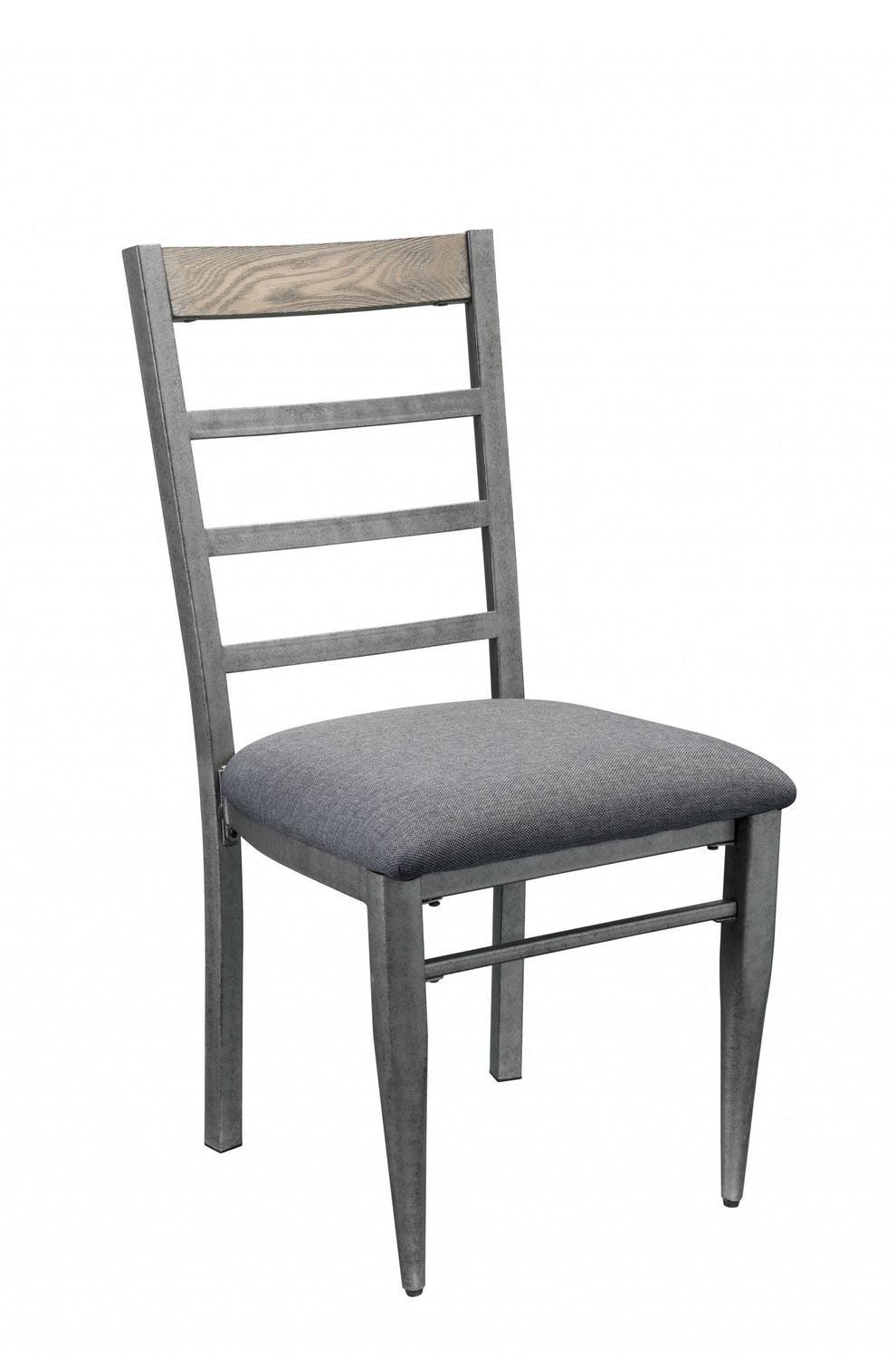Gray Fabric And Antique Gray Side Chair (Set Of 2) By Homeroots | Dining Chairs | Modishstore - 2