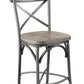 2pc Gray Oak And Sandy Gray Counter Height Chair By Homeroots | Bar Stools | Modishstore