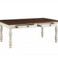 Walnut And White Washed Solid Wood Dining Table By Homeroots | Dining Tables | Modishstore - 3