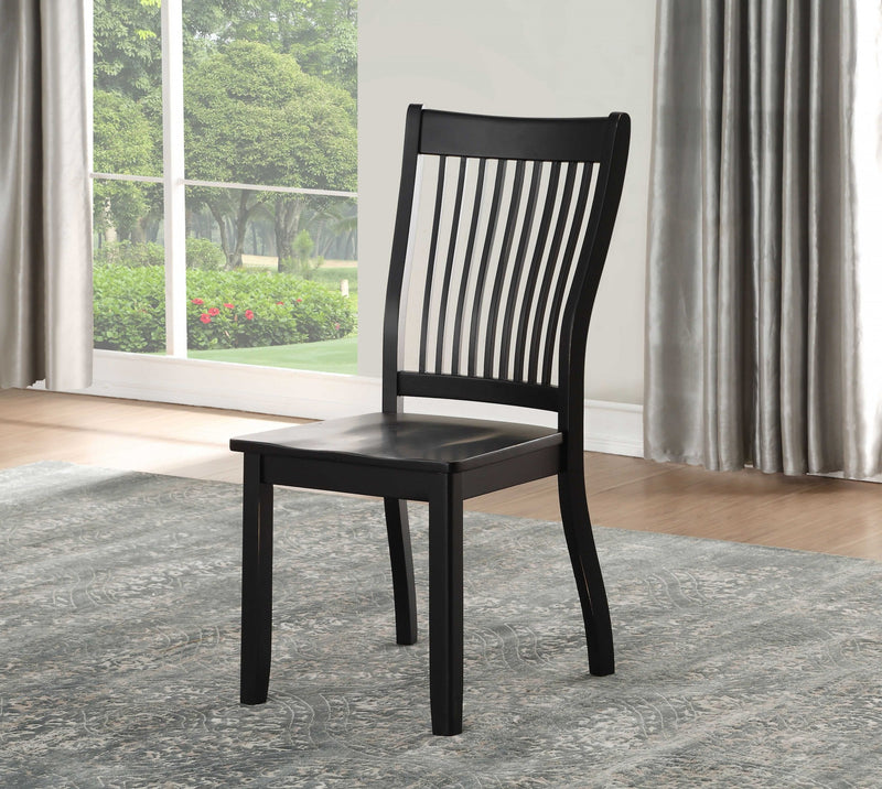 Black - Side Chair (Set-) By Homeroots | Dining Chairs | Modishstore