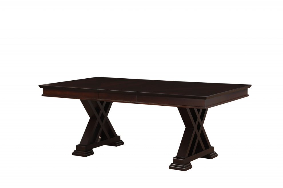 Espresso Poplar Dining Table By Homeroots | Dining Tables | Modishstore - 2