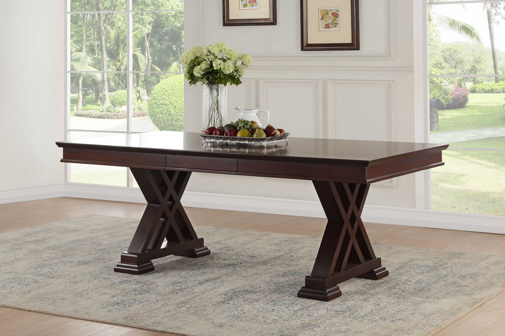 Espresso Poplar Dining Table By Homeroots | Dining Tables | Modishstore - 3