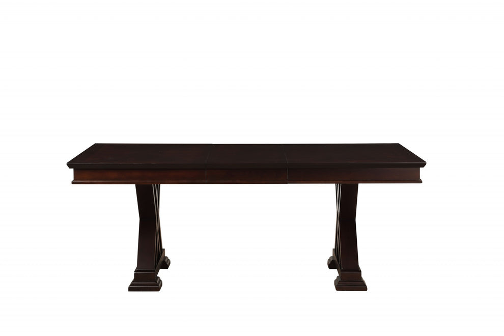 Espresso Poplar Dining Table By Homeroots | Dining Tables | Modishstore - 4