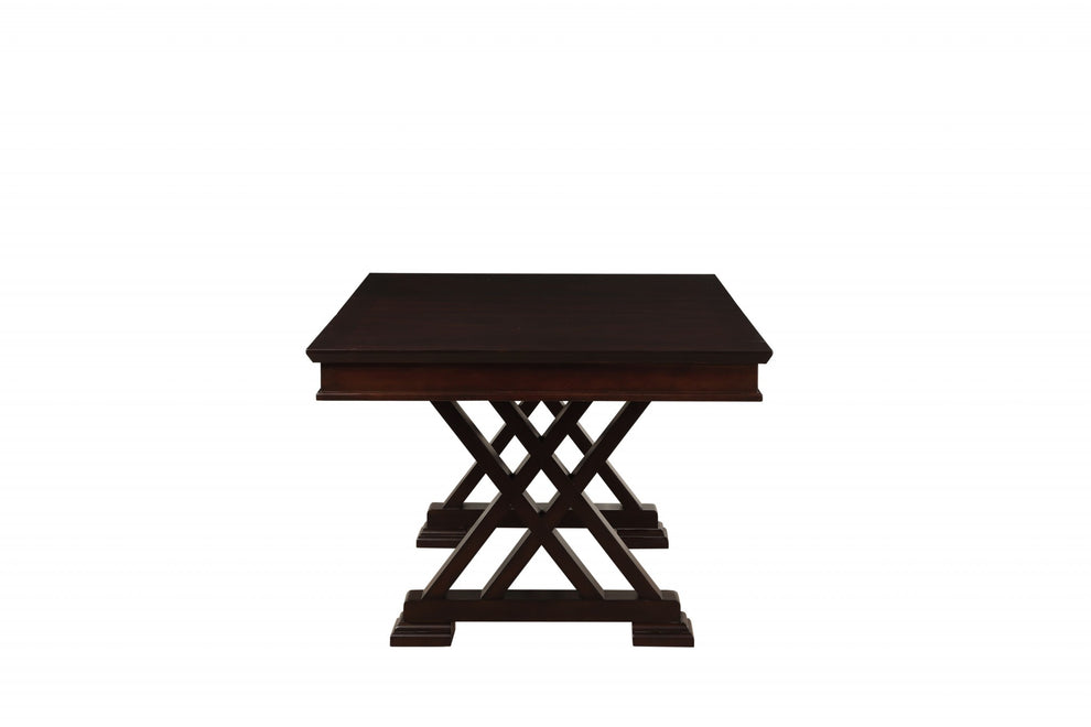 Espresso Poplar Dining Table By Homeroots | Dining Tables | Modishstore - 6