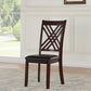 2Pc Black And Espresso Side Chair By Homeroots - 318946 | Dining Chairs | Modishstore - 2