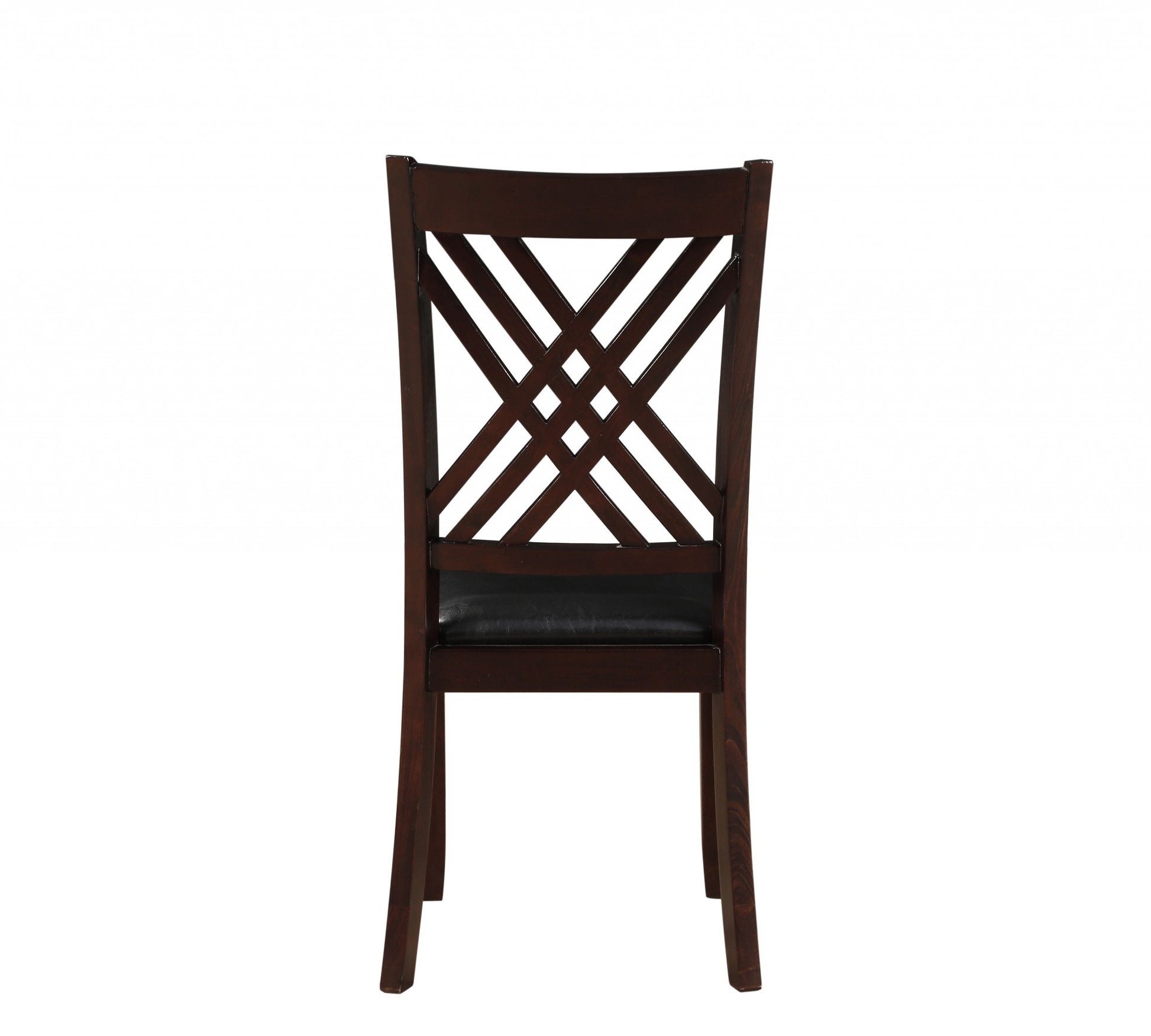 2Pc Black And Espresso Side Chair By Homeroots - 318946 | Dining Chairs | Modishstore - 3