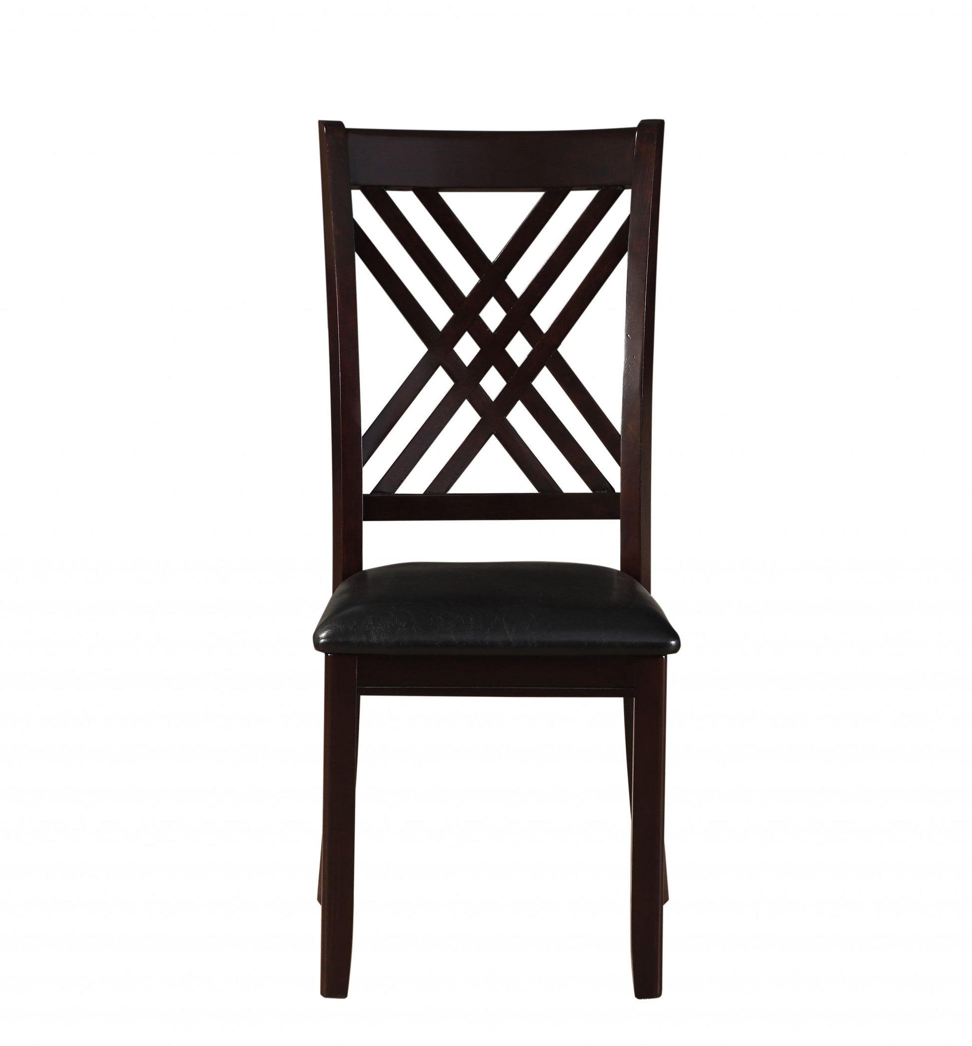 2Pc Black And Espresso Side Chair By Homeroots - 318946 | Dining Chairs | Modishstore - 4