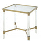 Stainless Steel Clear Acrylic And Glass End Table By Homeroots - 318953 | End Tables | Modishstore - 2