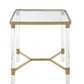 Stainless Steel Clear Acrylic And Glass End Table By Homeroots - 318953 | End Tables | Modishstore - 4