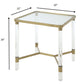Stainless Steel Clear Acrylic And Glass End Table By Homeroots - 318953 | End Tables | Modishstore - 6