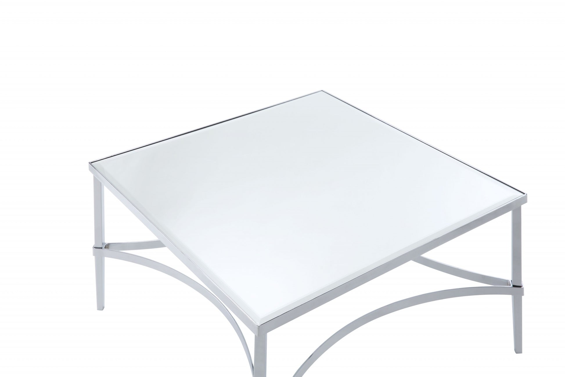 Chrome And Mirrored Coffee Table By Homeroots | Coffee Tables | Modishstore - 5
