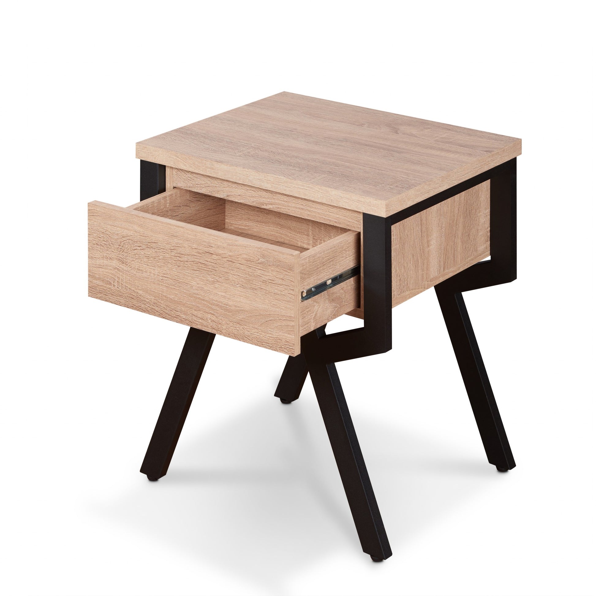 Weathered Light Oak End Table By Homeroots | End Tables | Modishstore - 2