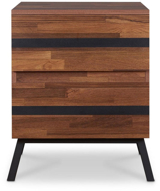 18' X 20' X 23' Walnut And Sandy Black Particle Board End Table By Homeroots | End Tables | Modishstore