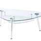 Chrome And Clear Glass Coffee Table By Homeroots | Coffee Tables | Modishstore