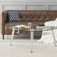 Chrome And Clear Glass Coffee Table By Homeroots | Coffee Tables | Modishstore - 2