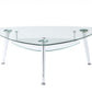 Chrome And Clear Glass Coffee Table By Homeroots | Coffee Tables | Modishstore - 3