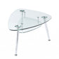 Chrome And Clear Glass Coffee Table By Homeroots | Coffee Tables | Modishstore - 4