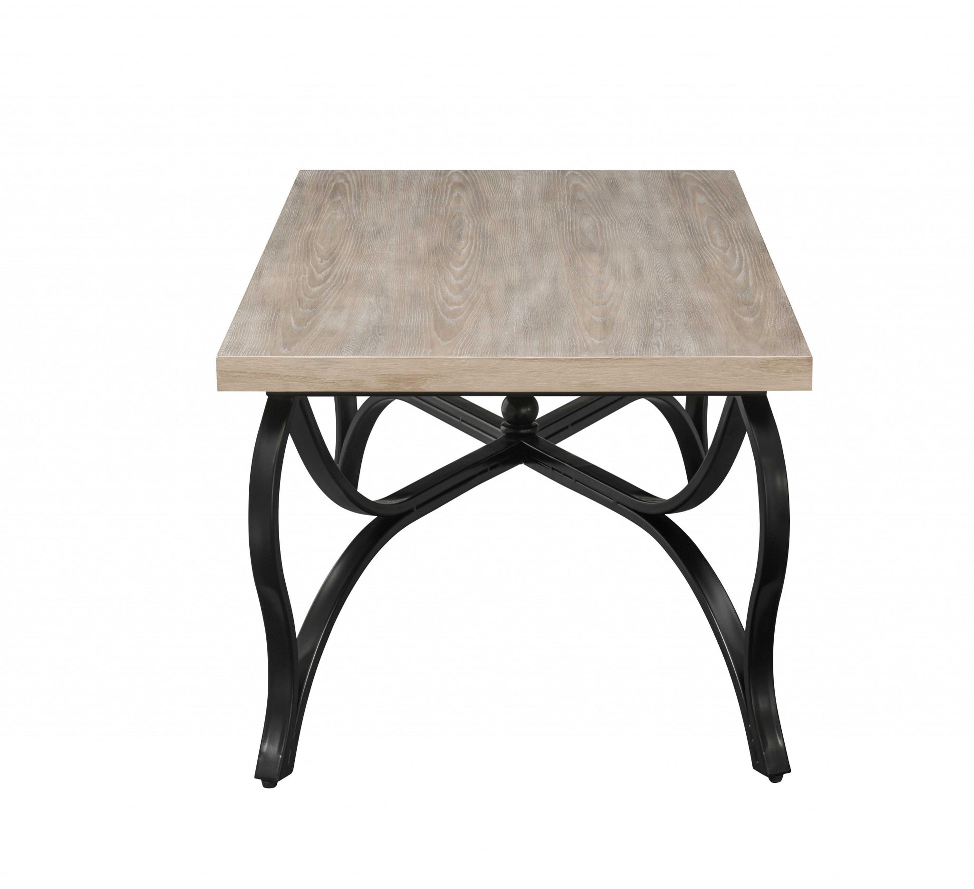 3 Peice Gray Oak And Black Coffee And End Set By Homeroots | Side Tables | Modishstore - 5