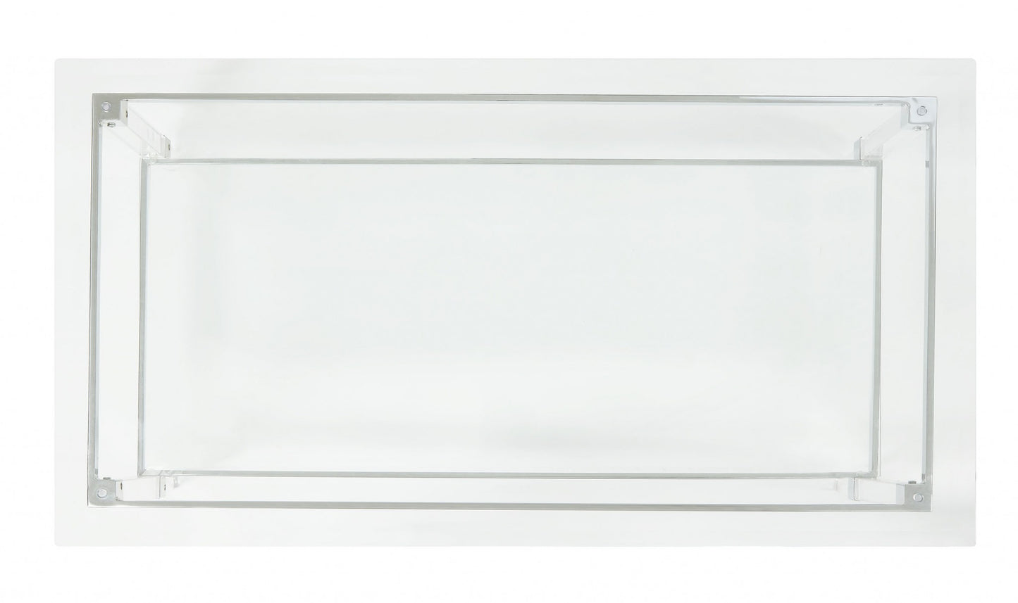 Clear Acrylic Chrome And Clear Glass Coffee Table By Homeroots - 318988 | Coffee Tables | Modishstore - 6