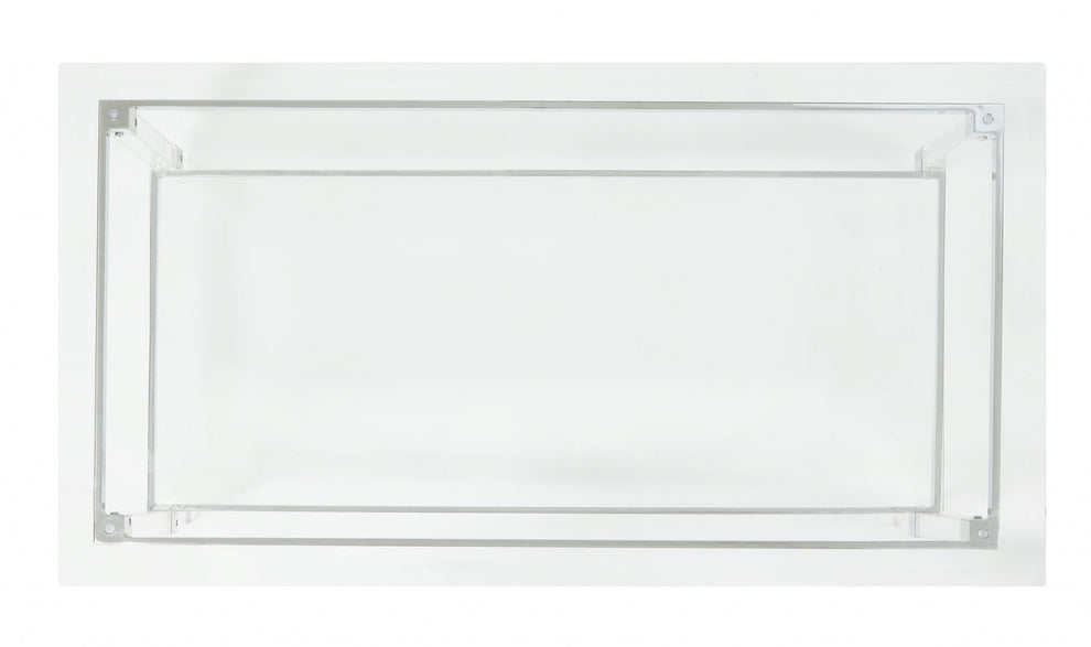 Clear Acrylic Chrome And Clear Glass Coffee Table By Homeroots - 318988 | Coffee Tables | Modishstore - 6
