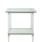 Chrome Clear Acrylic And Glass End Table By Homeroots - 318989 | End Tables | Modishstore - 3