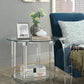 Chrome Clear Acrylic And Glass End Table By Homeroots - 318991 | End Tables | Modishstore - 2