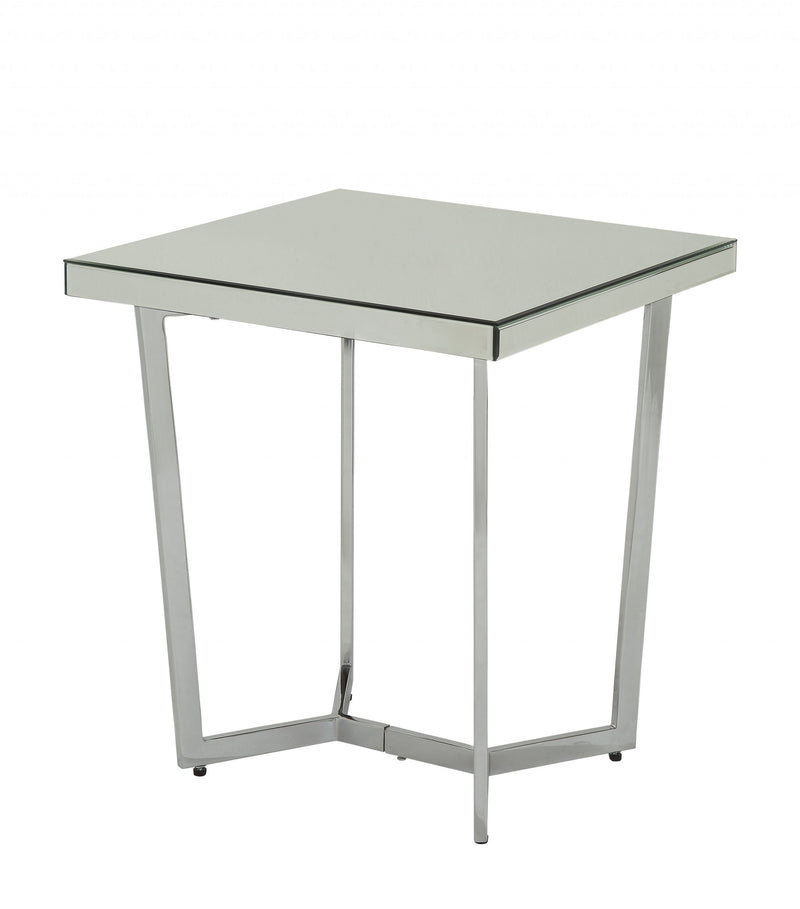 Mirrored And Chrome End Table By Homeroots | End Tables | Modishstore