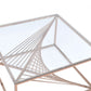Brushed Copper And Clear Glass Coffee Table By Homeroots | Coffee Tables | Modishstore - 5