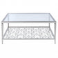 Nickel & Clear Glass Coffee Table By Homeroots | Coffee Tables | Modishstore
