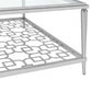 Nickel & Clear Glass Coffee Table By Homeroots | Coffee Tables | Modishstore - 2
