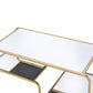 Gold And Clear Glass Metal Coffee Table By Homeroots | Coffee Tables | Modishstore - 4