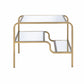 Gold And Clear Glass End Table By Homeroots | End Tables | Modishstore