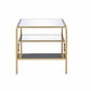 Gold And Clear Glass End Table By Homeroots | End Tables | Modishstore - 3