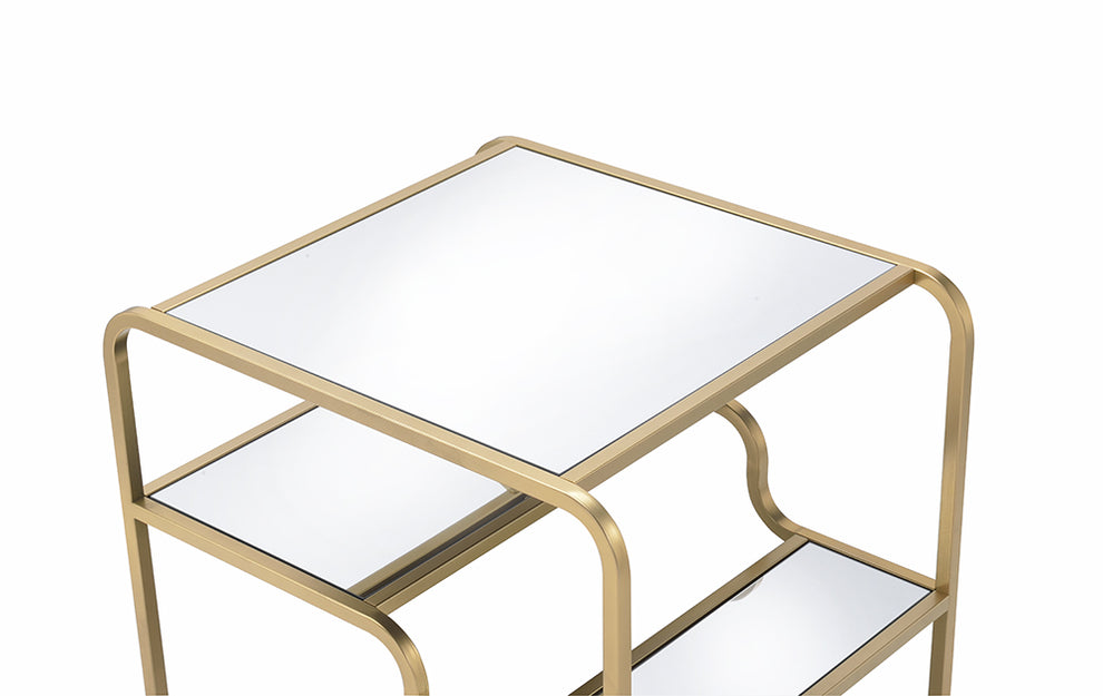 Gold And Clear Glass End Table By Homeroots | End Tables | Modishstore - 4