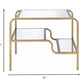Gold And Clear Glass End Table By Homeroots | End Tables | Modishstore - 7