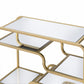 Modern Yet Retro Gold And Glass Bar Table By Homeroots | Console Tables | Modishstore - 4