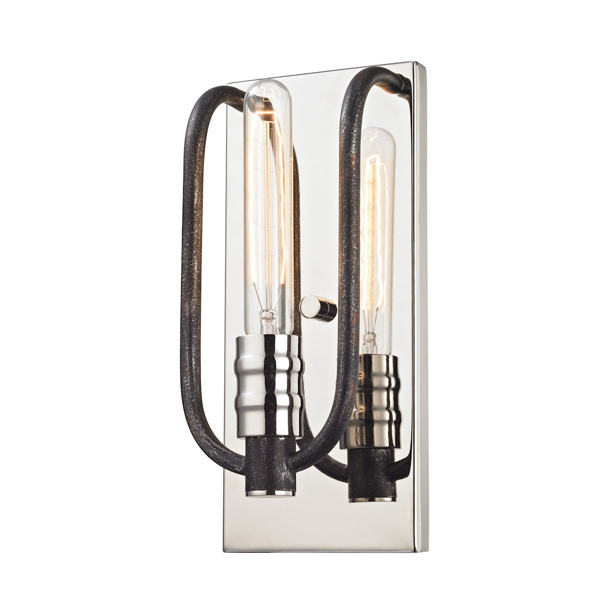 Continuum 1-Light Sconce in Polished Nickel and Silvered Graphite ELK Lighting | Sconces | Modishstore