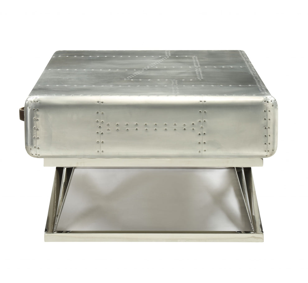 Aluminum Coffee Table By Homeroots | Coffee Tables | Modishstore - 5